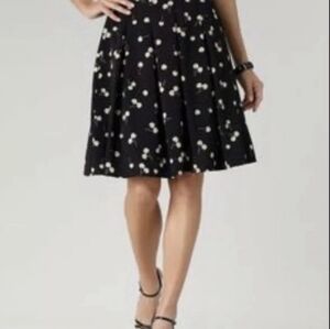 Coldwater Creek  Cherry Dot Pleated Skirt Women's Size XS (4-6) Fully Lined EUC